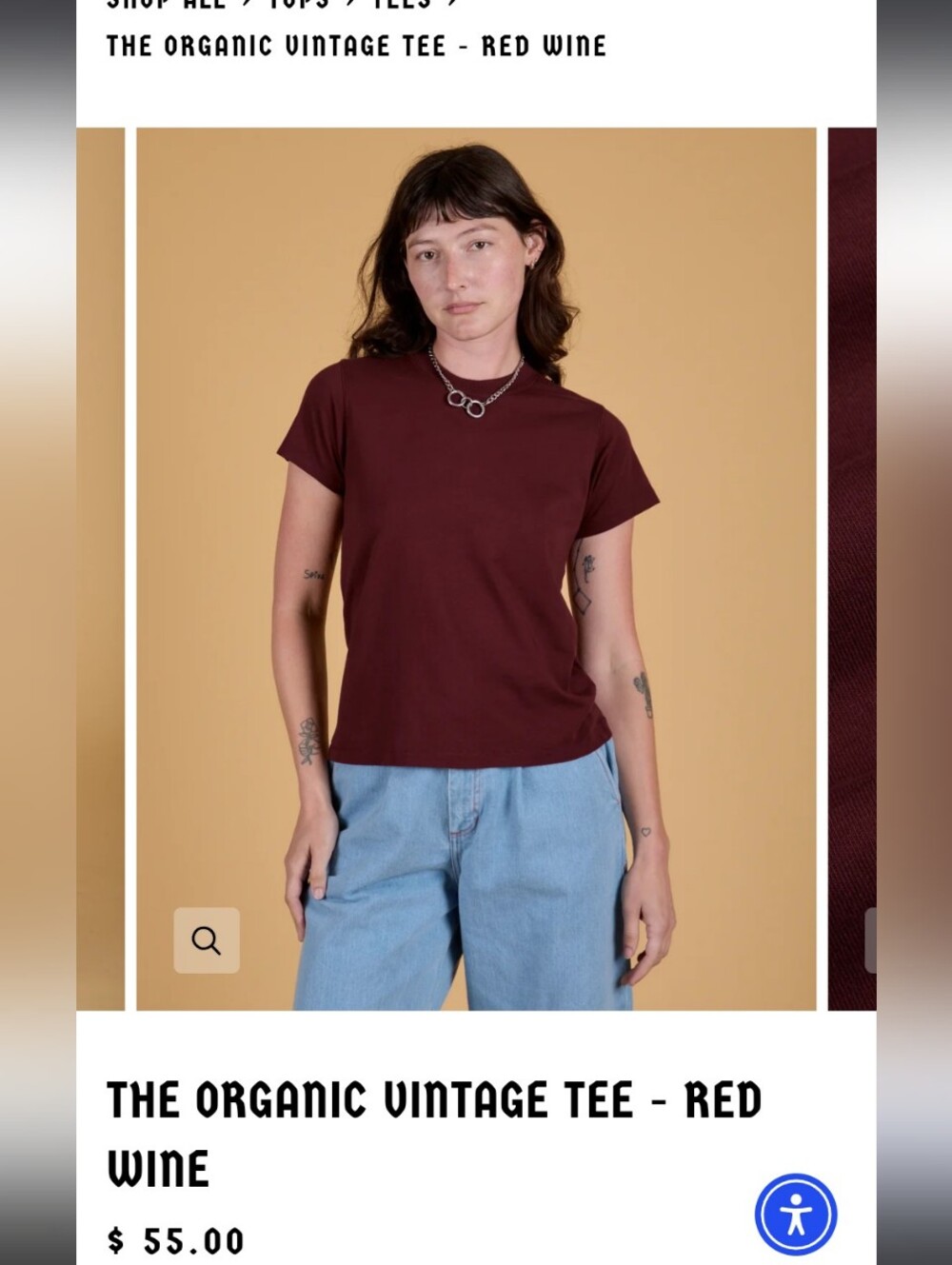 Big Bud Press Organic Vintage Tee XS Red Wine (Like New😍)